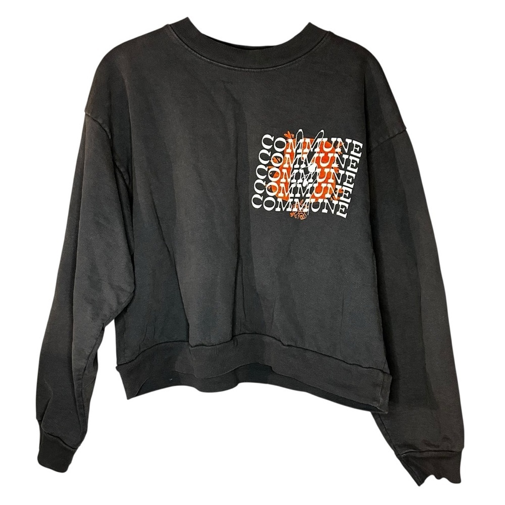 Commune Cropped Oversized Sweatshirt Size Medium